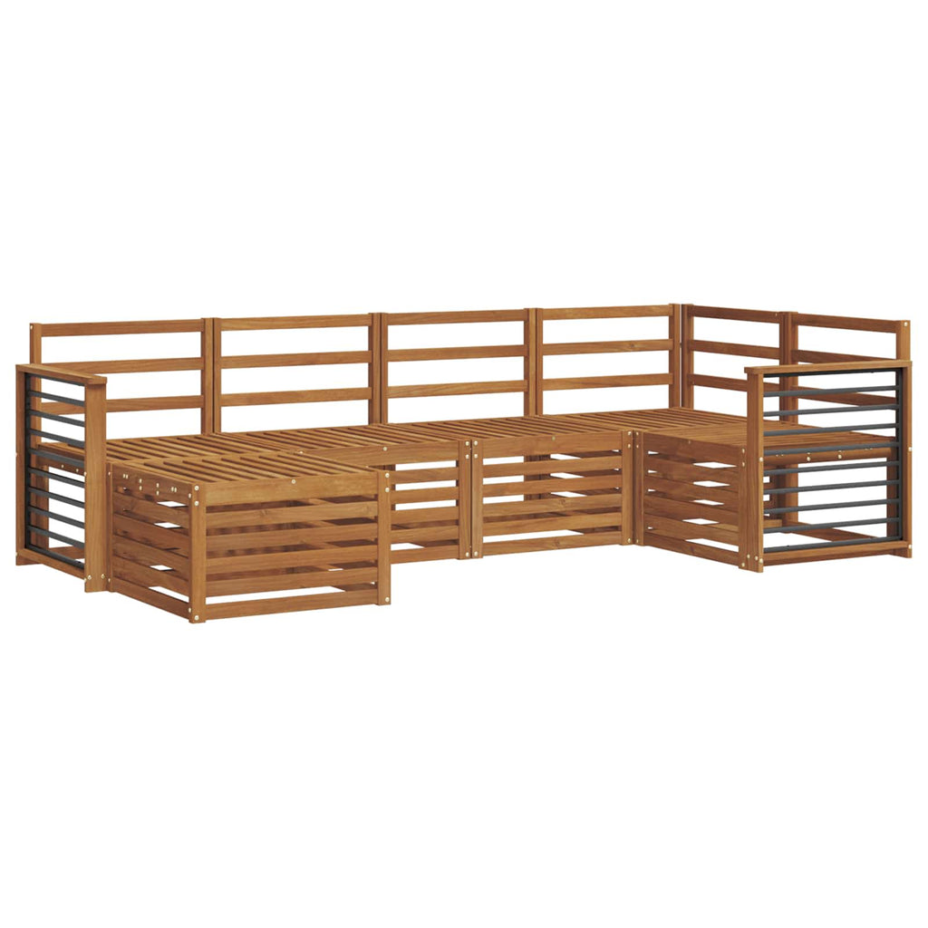 Sofagarnituren 6 pcs Natur Massivholz Akazie