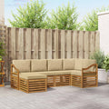 Ecksofa Set mit Kissen 6 pcs Natur und Beige