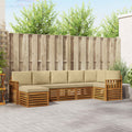 Ecksofa Set mit Kissen 7 pcs Natur und Beige