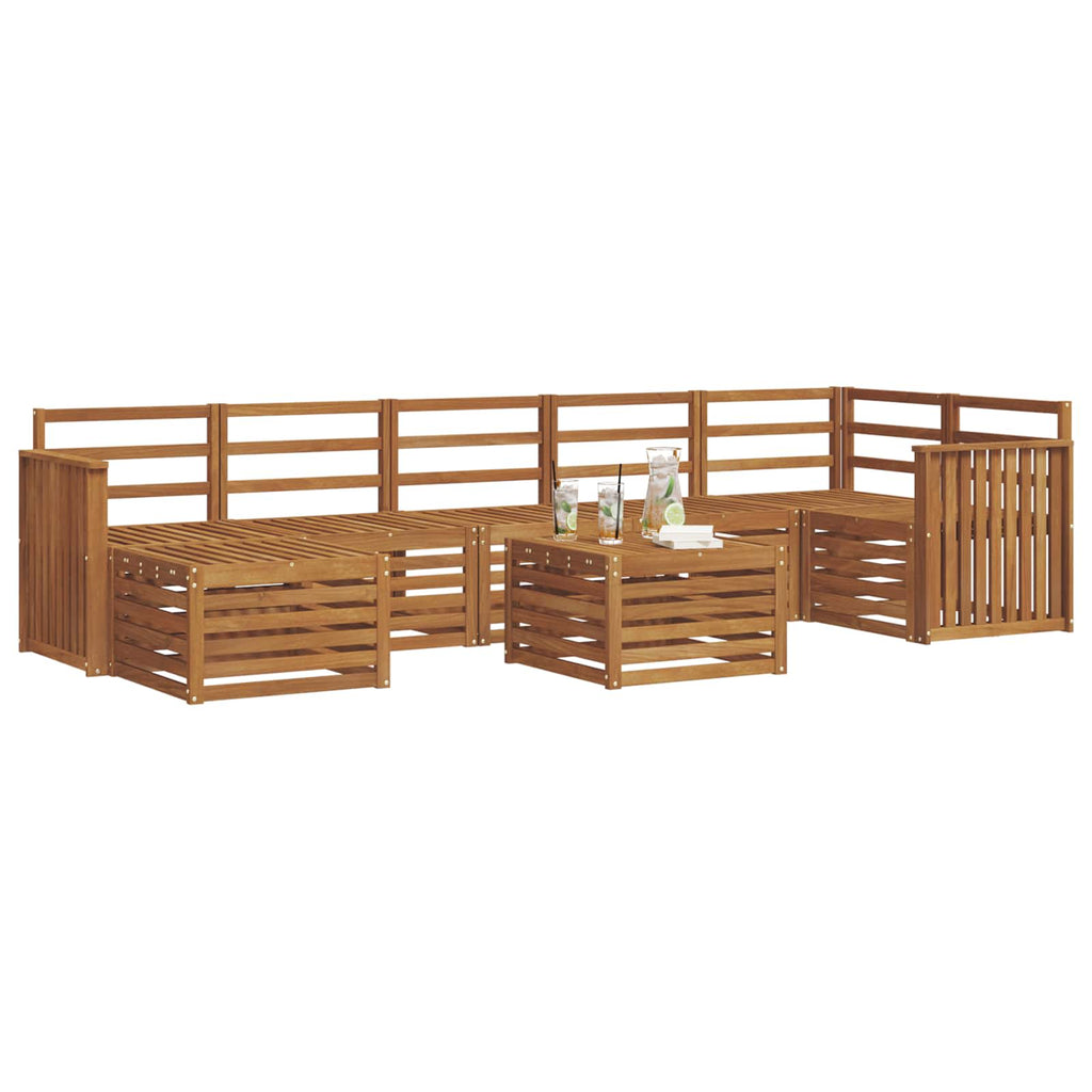 Outdoor-Sofagarnitur 8 pcs Natur Massivholz Akazie