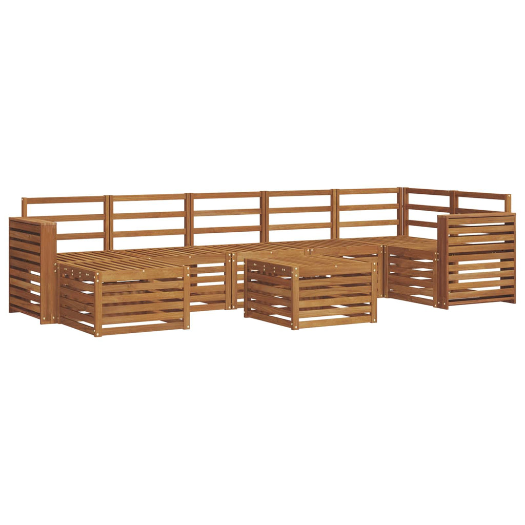 Outdoor-Sofagarnitur 8 pcs Natur Massivholz Akazie