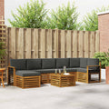 Outdoor-Sofagarnitur mit Kissen 8 pcs Natur und Anthrazit