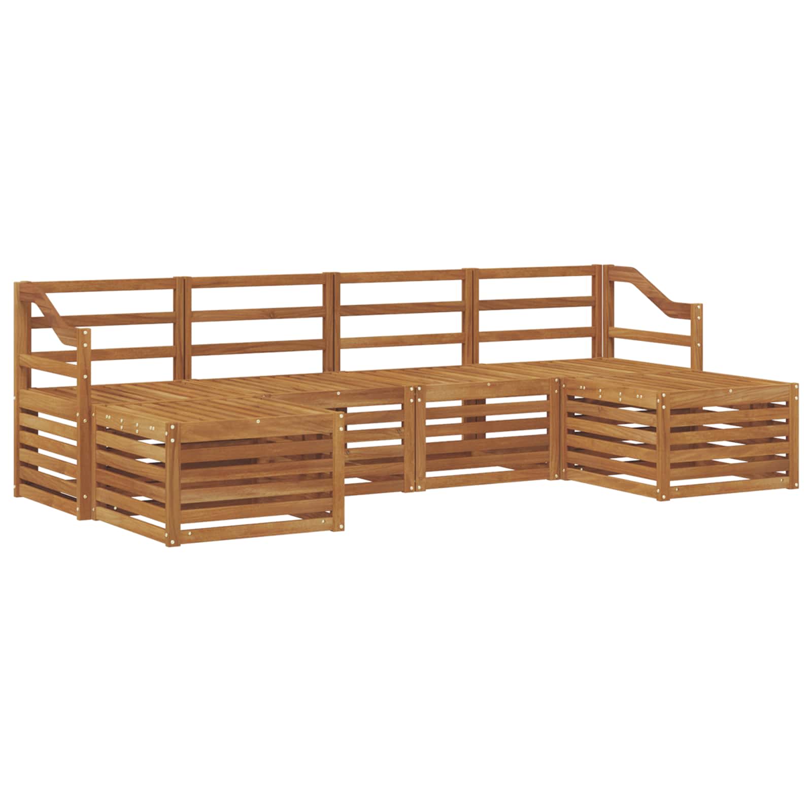 Sofagarnituren 6 pcs Natur Massivholz Akazie