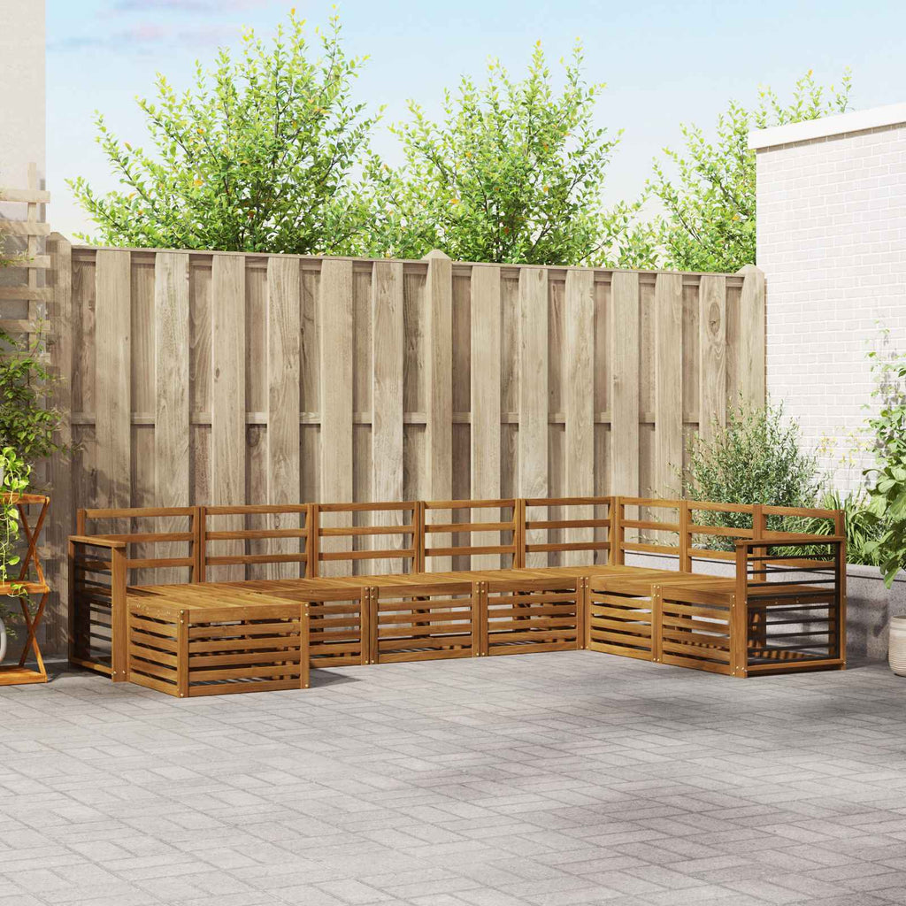 Sofagarnituren 8 pcs Natur Massivholz Akazie