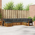 Outdoor-Sofagarnitur mit Kissen 8 pcs Natur und Anthrazit