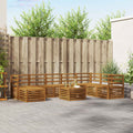 Outdoor-Sofagarnitur 9 pcs Natur Massivholz Akazie