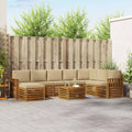Outdoor-Sofagarnitur 9 pcs Natur und Beige Massivholz Akazie