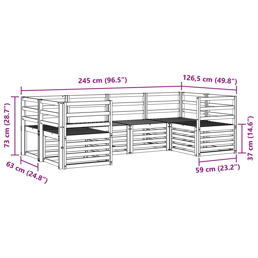 Ecksofa Set 6 pcs Natur
