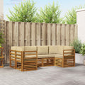 Ecksofa Set mit Kissen 6 pcs Natur