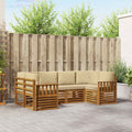 Ecksofa Set mit Kissen 6 pcs Natur