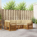 Ecksofa Set mit Kissen 6 pcs Natur