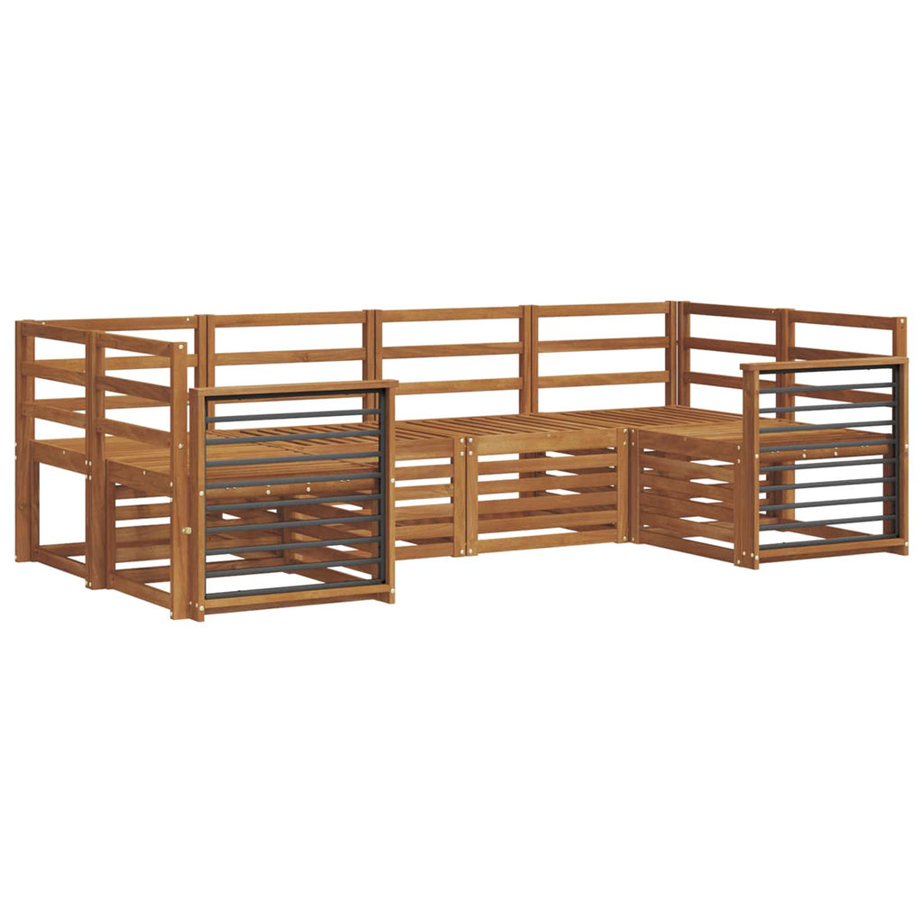 Sofagarnituren 6 pcs Natur Massivholz Akazie