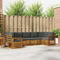 Ecksofa Set mit Kissen 7 pcs Natur und Anthrazit