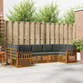 Ecksofa Set mit Kissen 7 pcs Natur und Anthrazit