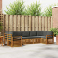Ecksofa Set mit Kissen 7 pcs Natur und Anthrazit