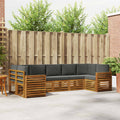 Ecksofa Set mit Kissen 7 pcs Natur und Anthrazit