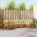 Ecksofa Set mit Kissen 7 pcs Natur und Beige