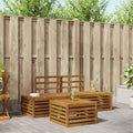 Outdoor-Sofagarnitur Natur 59 x 59 x 37 cm Massivholz Akazie