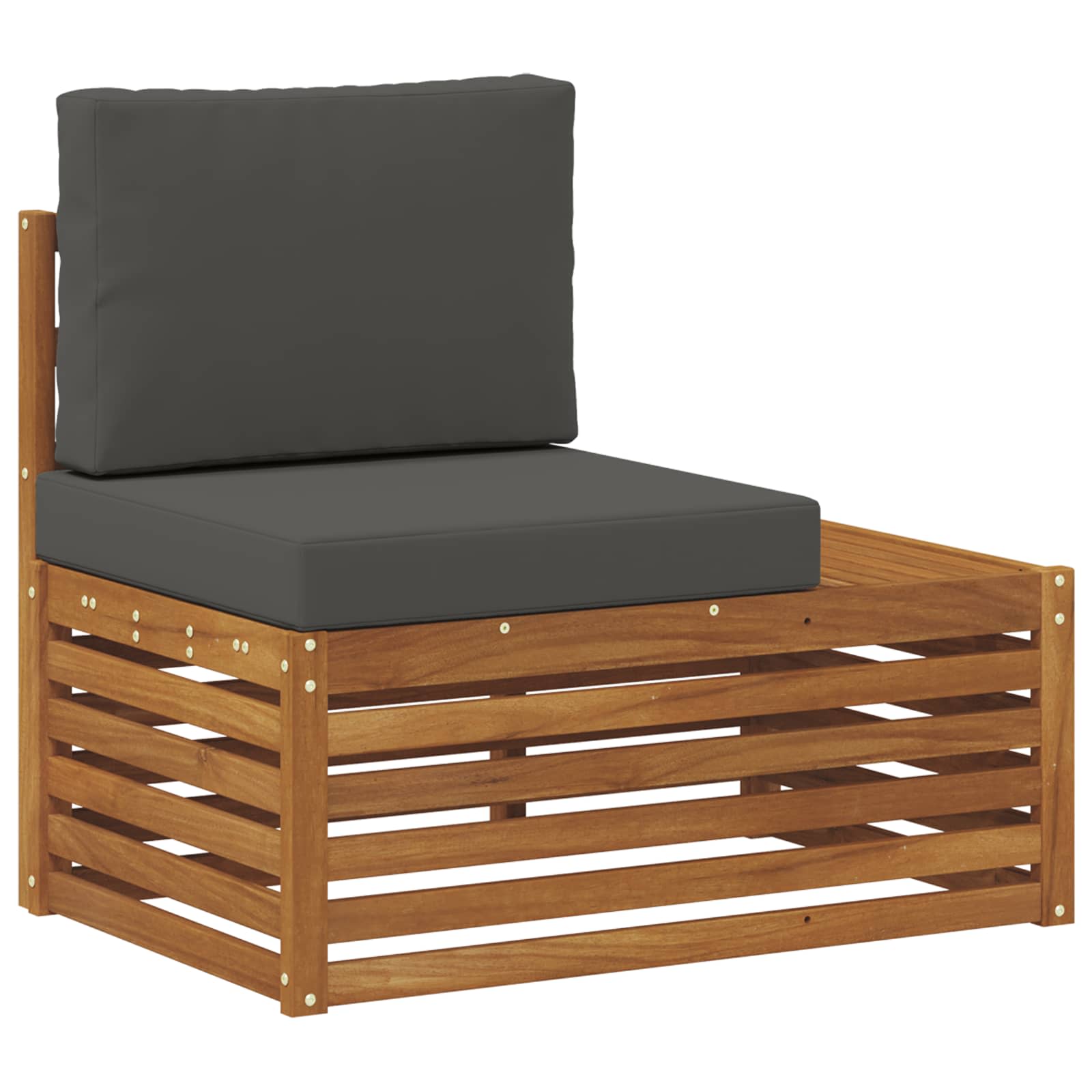 Outdoor-Sofagarnitur Natur und Anthrazit 273 x 213,5 x 73 cm