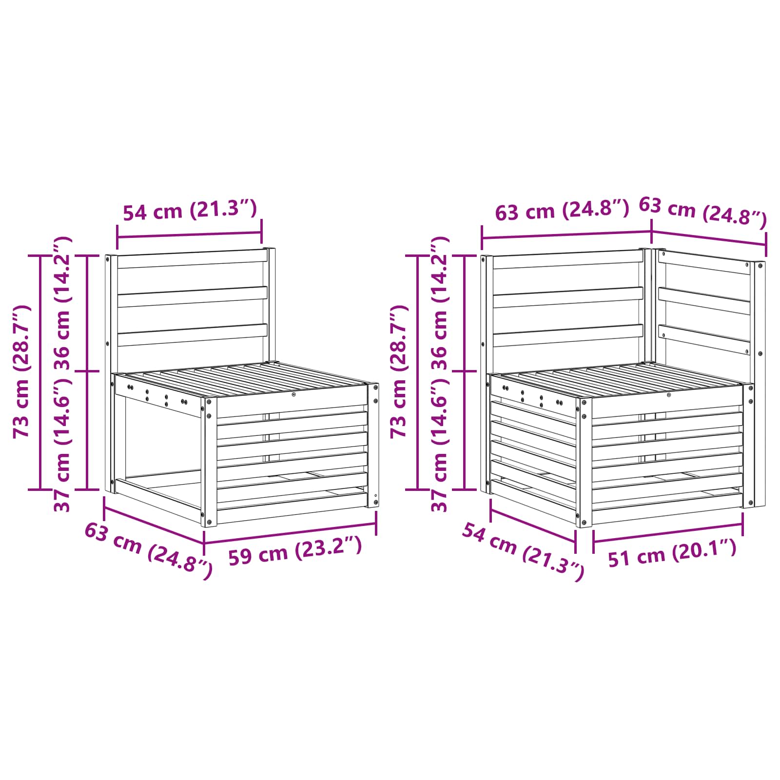 Ecksofa Set 9 pcs Natur