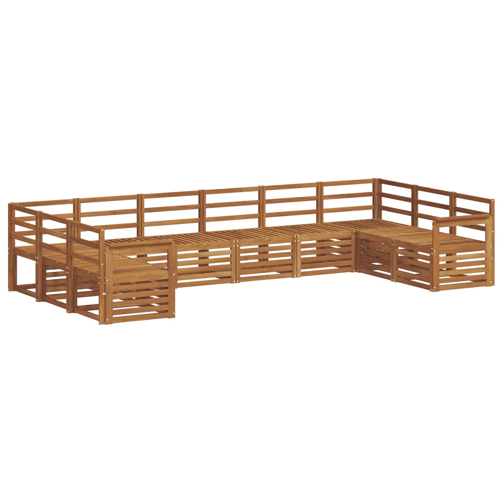 Ecksofa Set 10 pcs Natur