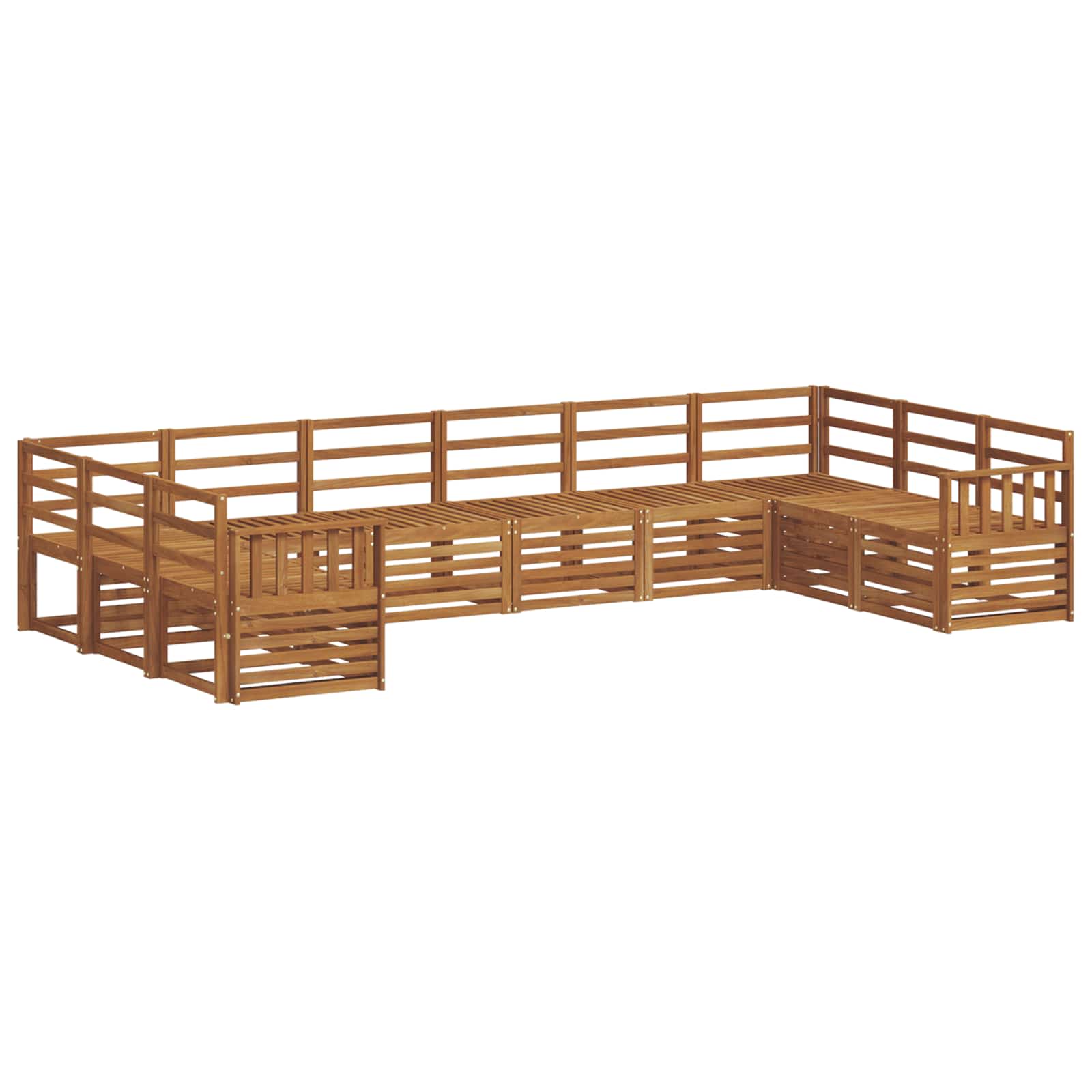 Ecksofa Set 10 pcs Natur