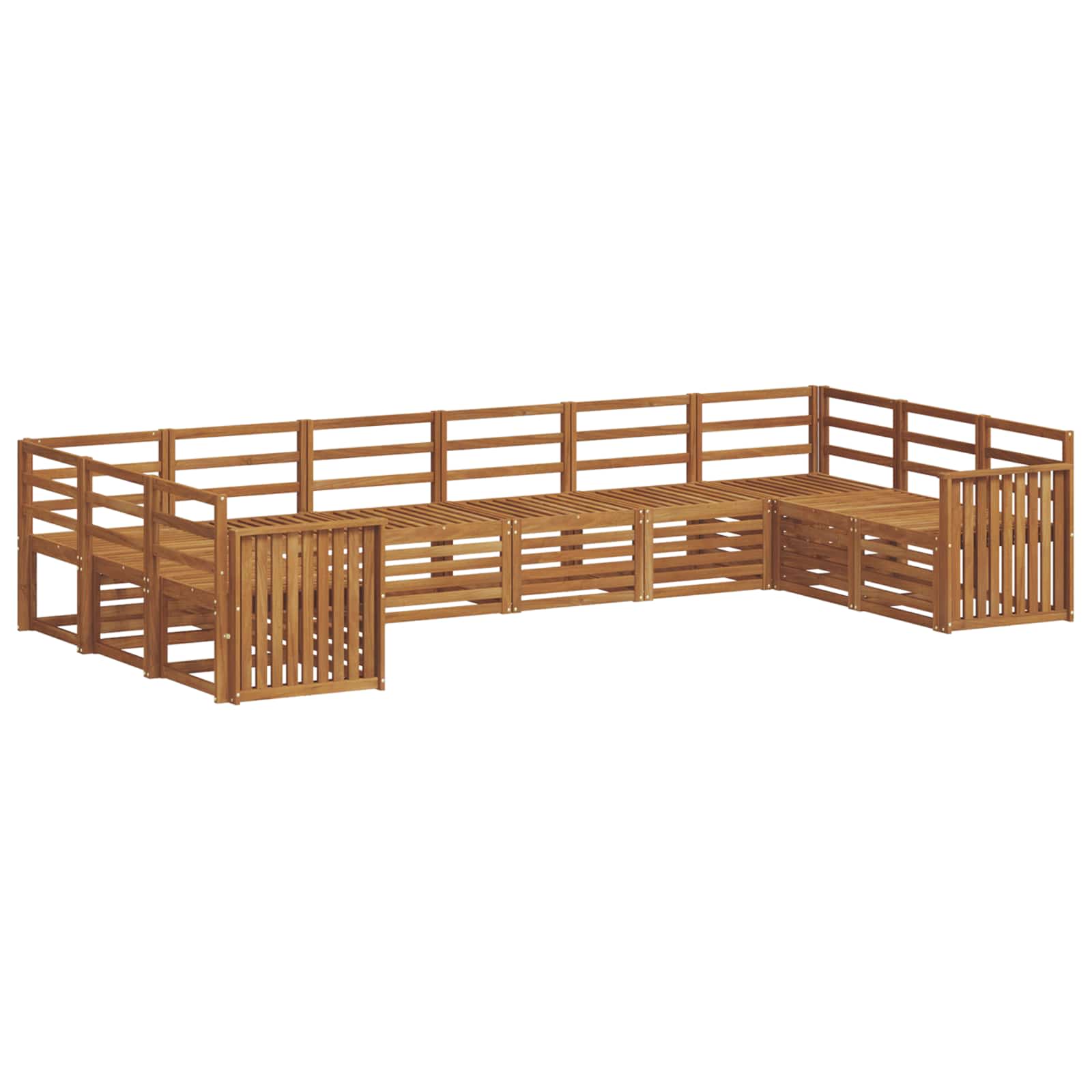 Ecksofa Set 10 pcs Natur
