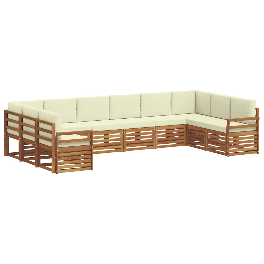 Ecksofa Set mit Kissen 10 pcs Natur und Creme