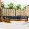 Ecksofa Set mit Kissen 10 pcs Natur und Anthrazit