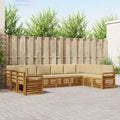 Ecksofa Set mit Kissen 10 pcs Natur und Beige