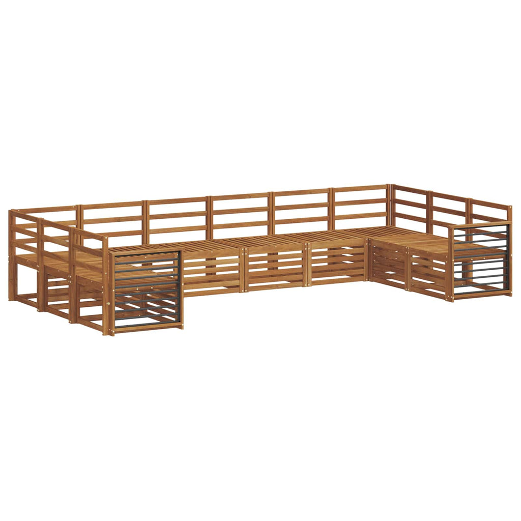 Sofagarnituren 10 pcs Natur Massivholz Akazie