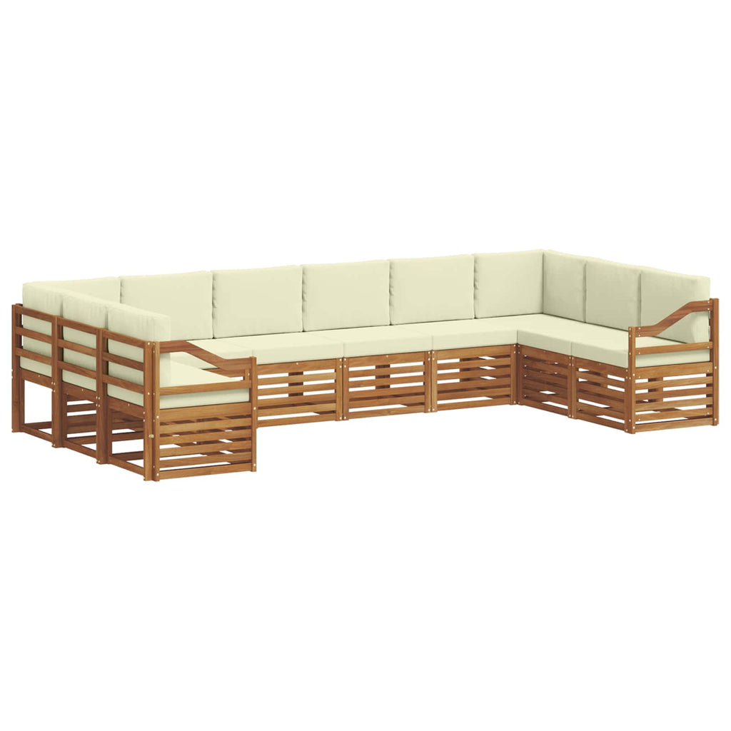 Ecksofa Set mit Kissen 10 pcs Natur und Creme