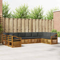 Ecksofa Set mit Kissen 10 pcs Natur und Anthrazit