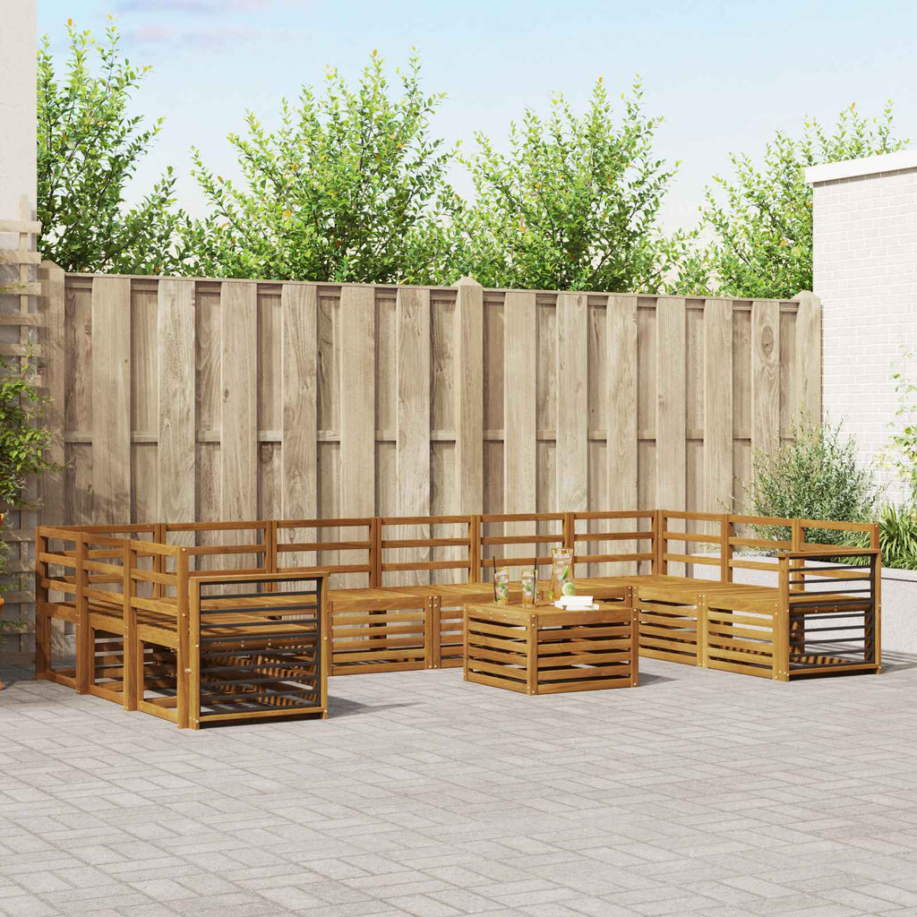 Sofagarnituren 11 pcs Natur Massivholz Akazie