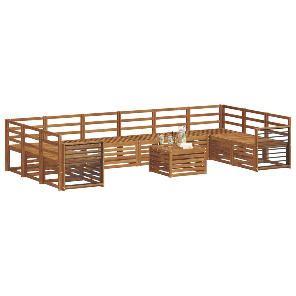 Sofagarnituren 11 pcs Natur Massivholz Akazie