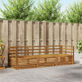 Outdoor-Sofagarnitur 3 pcs Natur Massivholz Akazie