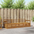 Outdoor-Sofagarnitur 3 pcs Natur Massivholz Akazie