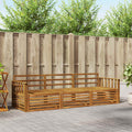 Outdoor-Sofagarnitur 3 pcs Natur Massivholz Akazie
