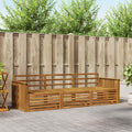 Outdoor-Sofagarnitur 3 pcs Natur Massivholz Akazie