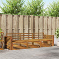 Outdoor-Sofagarnitur 3 pcs Natur Massivholz Akazie