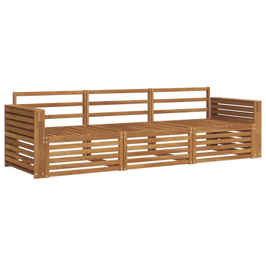 Outdoor-Sofagarnitur 3 pcs Natur Massivholz Akazie
