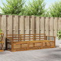 Outdoor-Sofagarnitur 3 pcs Natur Massivholz Akazie
