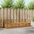 Outdoor-Sofagarnitur 3 pcs Natur Massivholz Akazie