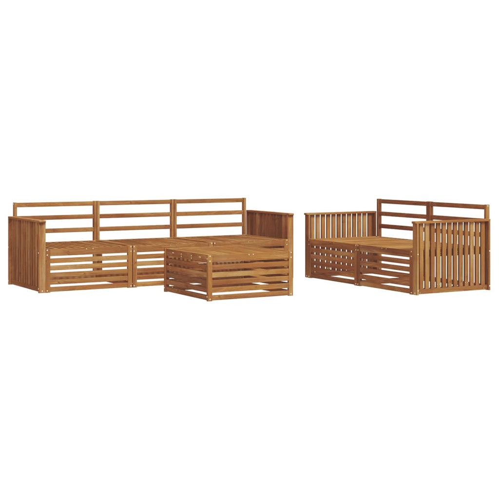 Outdoor-Sofagarnitur 6 pcs Natur Massivholz Akazie