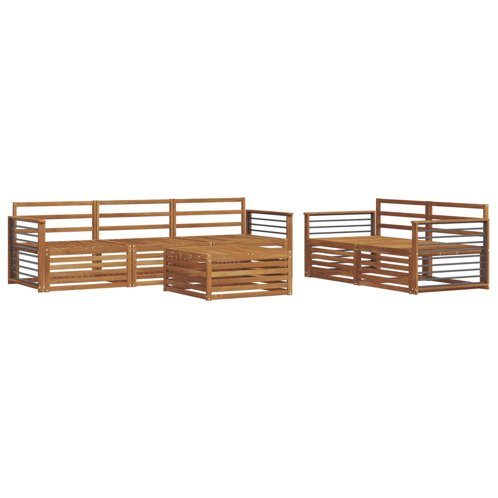 Outdoor-Sofagarnitur 6 pcs Natur Massivholz Akazie