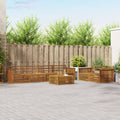 Outdoor-Sofagarnitur 7 pcs Natur Massivholz Akazie