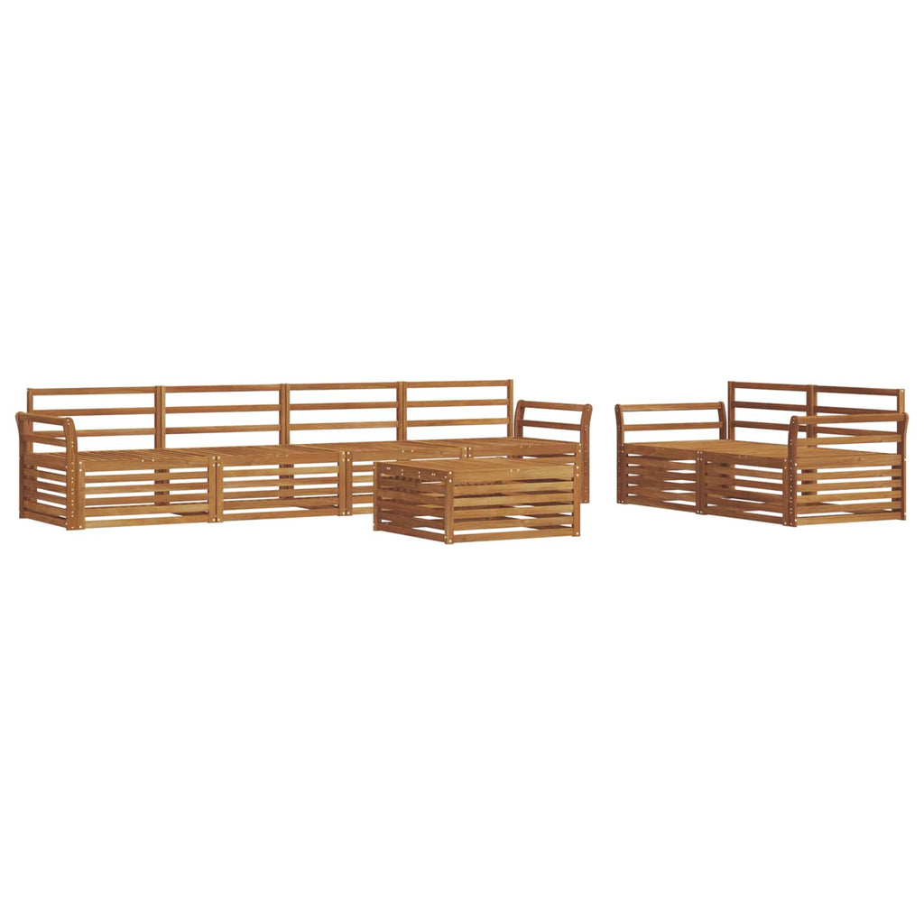 Outdoor-Sofagarnitur 7 pcs Natur Massivholz Akazie