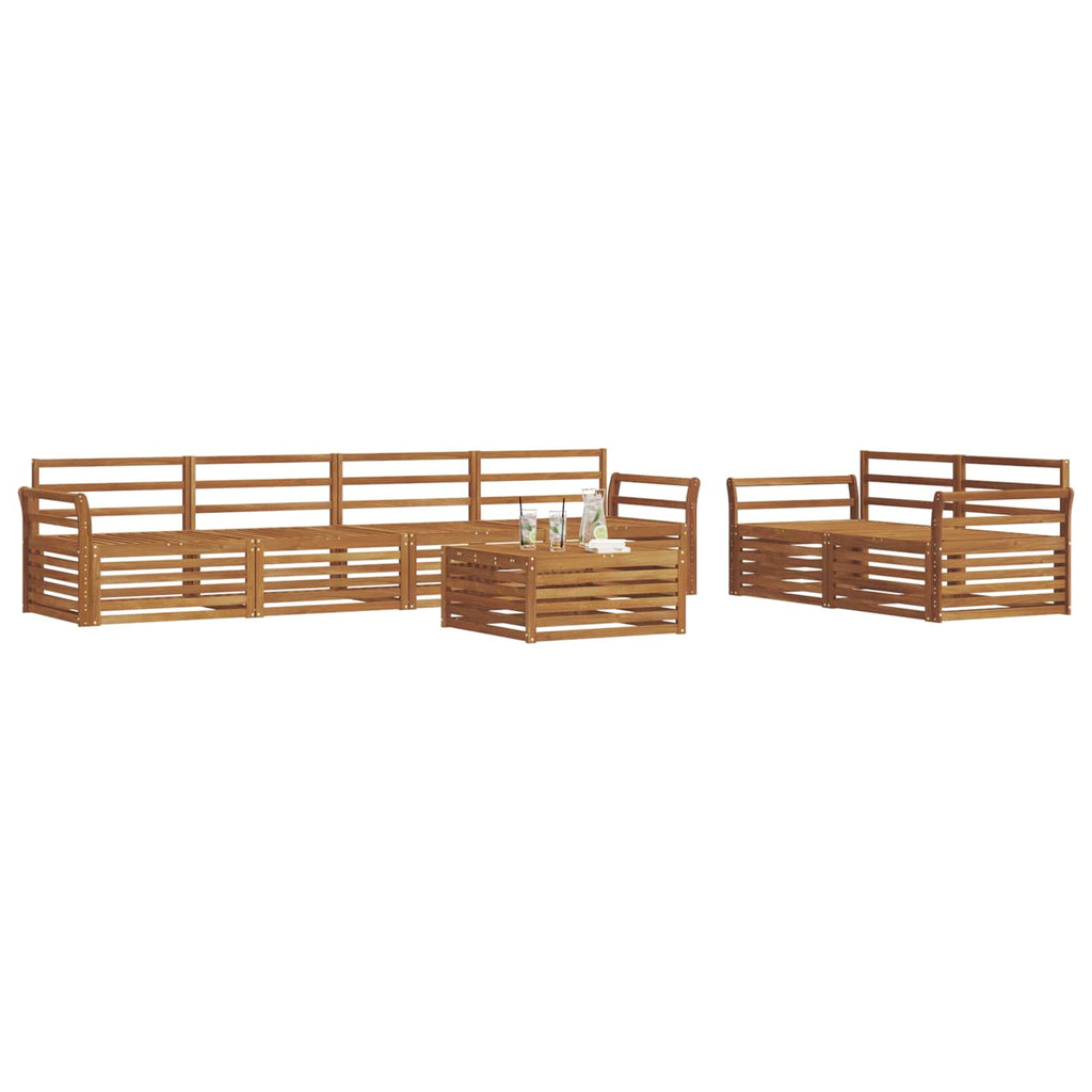 Outdoor-Sofagarnitur 7 pcs Natur Massivholz Akazie
