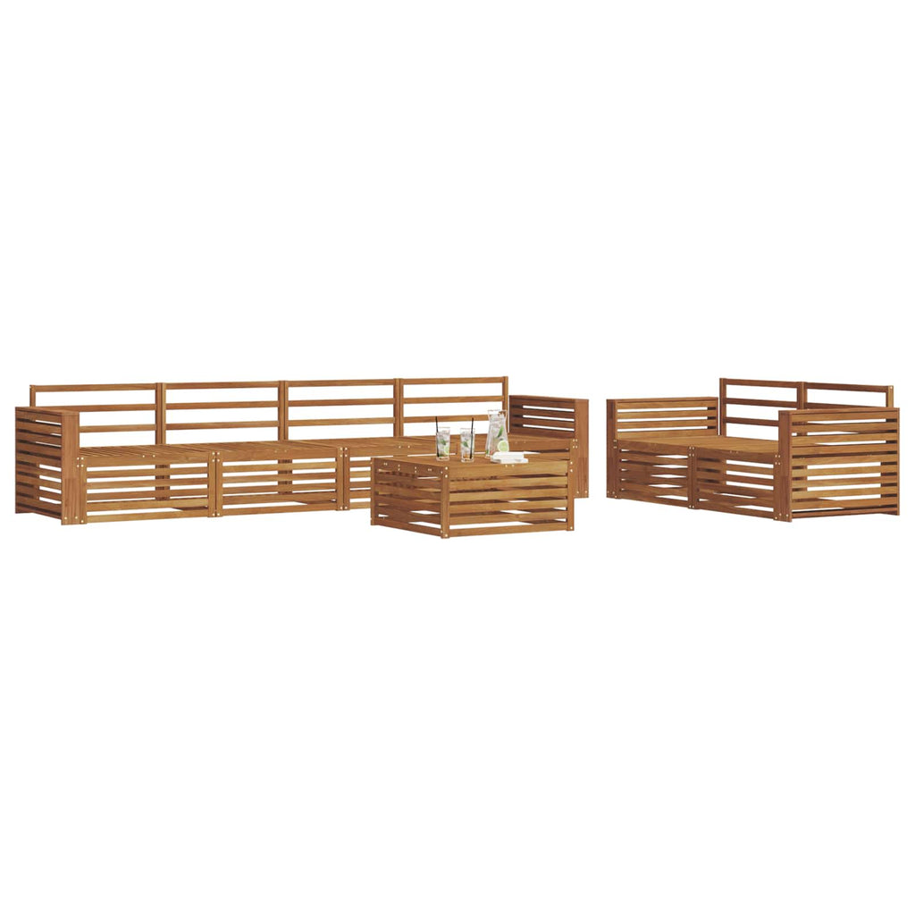 Outdoor-Sofagarnitur 7 pcs Natur Massivholz Akazie