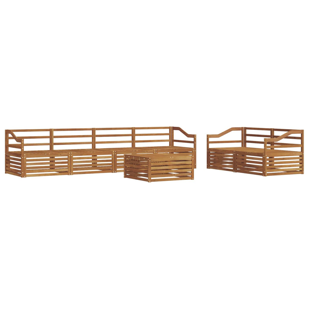 Outdoor-Sofagarnitur 7 pcs Natur Massivholz Akazie